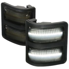 2008-2015 Ford F-250 SuperDuty Smoke LED Mirrors  - LMS-F25008GLED-VS