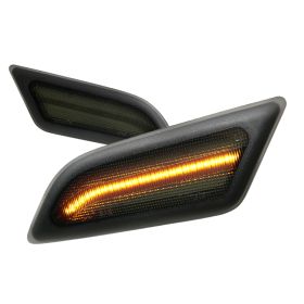 2002-2014 Mercedes C-Class W204 Smoke LED Side Marker Light  - LSM-BW20412GLED-VS