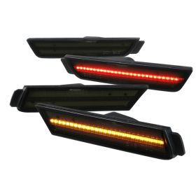 2010-2015 Chevrolet Camaro Smoke LED Side Marker Light  - LSM-CMR10GLED4P-VS