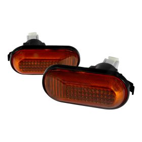 1992-1995 Honda Civic Smoke/Amber Dome-Type Side Marker Lights-LSM-CV92GADT
