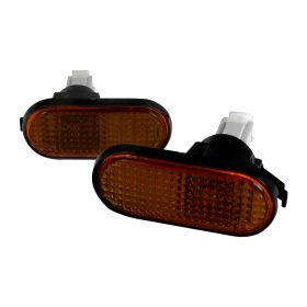 1992-1995 Honda Civic Smoke/Amber Flat-Type Side Marker Lights-LSM-CV92GAFT