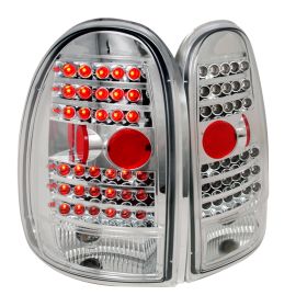 1996-2000 Dodge Caravan Chrome LED Tail Lights-LT-CAR96CLED-KS