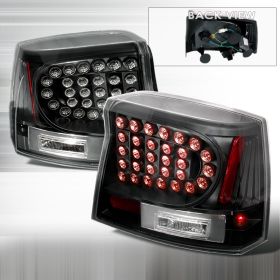 2006-2008 Dodge Charger Black LED Tail Lights-LT-CHG05JMLED-KS
