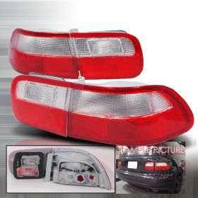 1992-1995 Honda Civic Clear Tail Lights-LT-CV92RPW-KS
