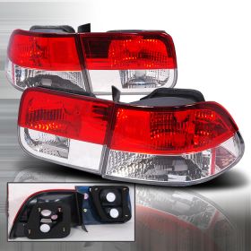 1996-2000 Honda Civic Clear Tail Lights-LT-CV962RPW-KS