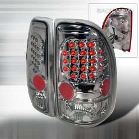 1997-2004 Dodge Dakota Smoke LED Tail Lights-LT-DAK97GLED-KS