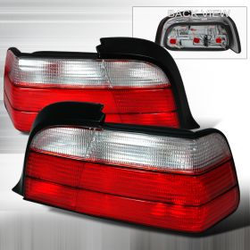 1992-1998 BMW E36 2DR Clear Tail Lights-LT-E362RPW-KS