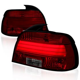 1997-2000 BMW 5 Series E39 LED Tail Lights Red/Smoke - SDT-LT-E3997RGLED-TM