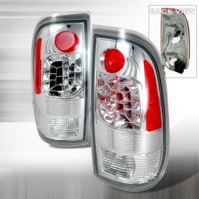 1997-2003 Ford F150 Chrome LED Tail Lights-LT-F15097CLED-KS
