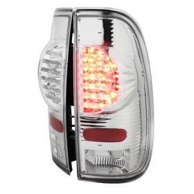 1997-2003 Ford F150 Chrome LED Tail Lights-LT-F15097CLED-V2-RS