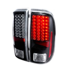 2008-2015 Ford F250/F350 SuperDuty Black LED Tail Lights-LT-F25008JMLED-KS