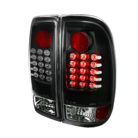 2008-2016 Ford F250 SuperDuty LED Tail Lights Black - SDT-LT-F25008JMLED-TM