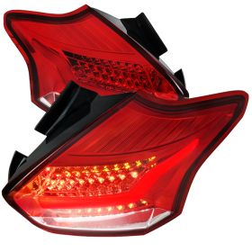 2012-2016 Ford Focus 5DR HB LED Tail Lights Red - SDT-LT-FOC155RLED-TM