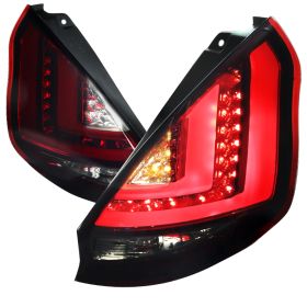 2011-2012 Ford Fiesta Smoke LED Tail Lights-LT-FST115RGLED-TM
