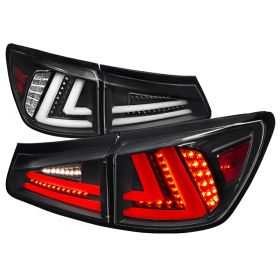 2006-2008 Lexus IS250 Black LED Tail Lights-LT-IS25006JMLED-TM