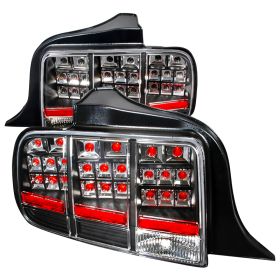 2005-2009 Ford Mustang Black LED Tail Lights-LT-MST05JMLED-KS
