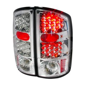 2002-2006 Dodge Ram Chrome LED Tail Lights-LT-RAM02CLED-KS