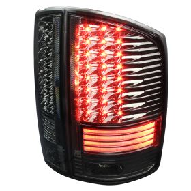 2002-2005 Dodge Ram 1500 LED Tail Lights Smoke - SDT-LT-RAM02GLED-V2-RS