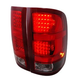 2007-2013 GMC Sierra Black LED Tail Lights-LT-SIE07JMLED-KS