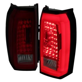 2015-2017 Chevy Tahoe LED Tail Lights Red/Smoke - SDT-LT-TAH15RGLED-TM