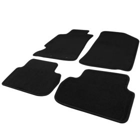2002-2006 Acura RSX Black Stitches no Logo Floor Mats  - MAT-RSX02-V2-ATW