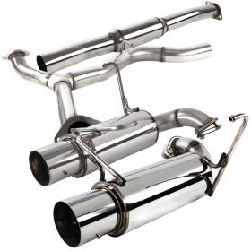 2008-2014 Subaru WRX STI 4DR Sedan Dual Tip Catback Exhaust - MFCAT3-WRX084