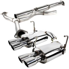 2008-2014 Subaru WRX STI 4DR Sedan Quad Tip Catback Exhaust - MFCAT3-WRX084Q