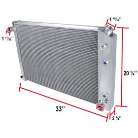 1973-1978 Chevrolet Blazer 3-Core Radiator  - RAD3-BLZ73