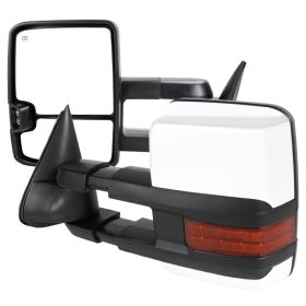 1988-1998 Chevrolet C10 Power w/LED Signal + Chrome Cover Towing Mirrors  - RMX-C1088G2LEDHP-FS