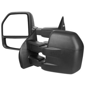 2015-2017 Ford F-150 Textured Black Manual Towing Mirrors  - RMX-F15015F3-M-FS
