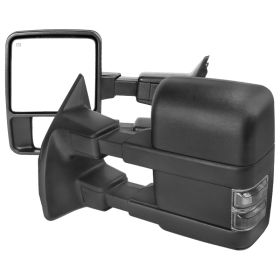 2008-2015 Ford F-250 SuperDuty Power + Heated w/Smoke Signal Towing Mirrors  - RMX-F25008GLEDH-P-FS