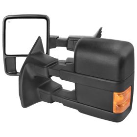1999-2015 Ford F-250 SuperDuty Black Power + Heated w/Amber Signal Towing Mirrors  - RMX-F25099G2H-P-FS