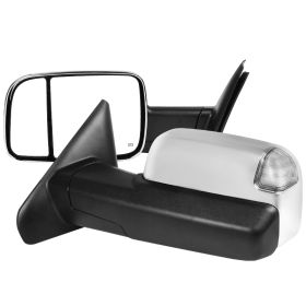 2002-2008 Dodge Ram 1500/2500/3500 Chrome Power + Heated w/Clear Signal Towing Mirrors  - RMX-RAM02HP-G2-FS
