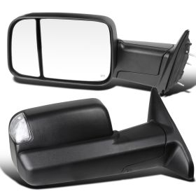 2013-2015 Dodge Ram 1500/2500/3500 Textured Black Towing Mirrors  - RMX-RAM13HP-AT-FS