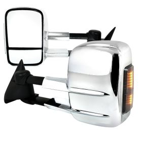 2003-2006 Chevrolet Silverado 1500 Power w/LED Signal + Chrome Cover Towing Mirrors  - RMX-SIV03CRLEDH-P-FS