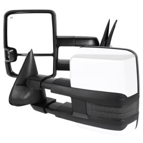 2003-2006 Chevrolet Silverado 1500/2500/3500 Power w/LED Smoke Signal + Chrome Cover Towing Mirrors  - RMX-SIV03G2GLEDHP-FS