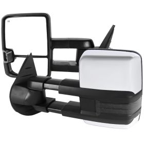 2007-2013 Chevrolet Silverado 1500 Power w/Smoke LED Signal + Chrome Cover Towing Mirrors  - RMX-SIV07G2GLEDHP-FS