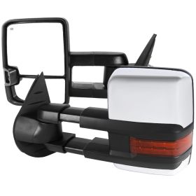 2007-2013 Chevrolet Silverado 1500 Power w/LED Signal + Chrome Cover Towing Mirrors  - RMX-SIV07G2LEDHP-FS