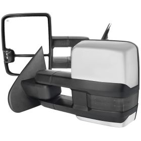 2014-2016 Chevrolet Silverado 1500 Chrome Power + Heated w/Smoke Signal Towing Mirrors  - RMX-SIV14G2GHP-TS-FS