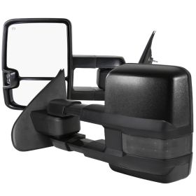 2014-2018 Chevrolet Silverado 1500 Power + Heated w/Chrome Cover Towing Mirrors  - RMX-SIV14G3GLEDHP-FS