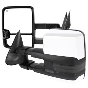 1999-2002 Chevrolet Silverado 1500 Power + Heated w/Smoke LED Signal + Chrome Cover Towing Mirrors  - RMX-SIV99G2GLEDHP-FS