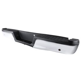 2015-2017 Ford F-150 Chrome Rear Bumper w/Sensor Holes  - SRB-F15015PCR-FS
