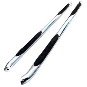 2007-2013 GMC Acadia Chrome 3" Round Side Step Bar  - SSB3-ADA07S2-WB