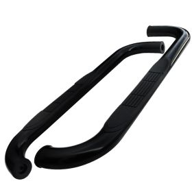 2004-2008 Ford F-150 Standard Cab Black 3" Round Side Step Bar  - SSB3-F15004RCBK-WB