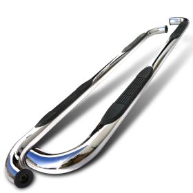 2004-2008 Ford F-150 Stainless Finish 3" Round Side Step Bar  - SSB3-F15004SWS2-WB