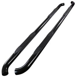 2015-2016 Ford F-150 SuperCrew Cab Black 3" Round Side Step Bars  - SSB3-F15015SCBK-WB