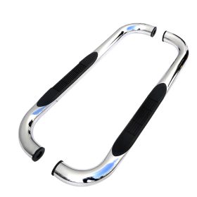 1997-2003 Ford F-150 Standard Cab Chrome 3" Round Side Step Bar  - SSB3-F15099RCS2-WB