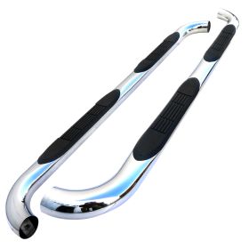 1999-2012 Ford F-250 SuperDuty Stainless Finish 3" Round Side Step Bar  - SSB3-F25099SCS2-WB
