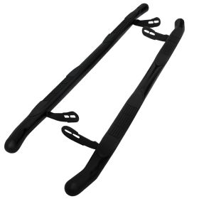 2001-2007 Toyota Highlander Black 3" Round Side Step Bar  - SSB3-HLDR01BK-WB