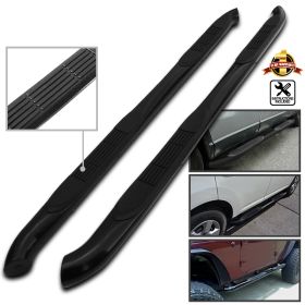2007-2010 Dodge Nitro Black 3" Round Side Step Bar  - SSB3-NIT07BK-WB